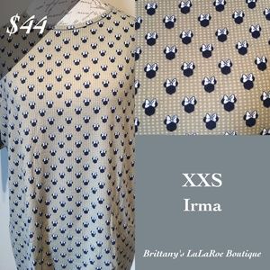 Brand new with tags. Lularoe Disney Irma Tee - XXS
